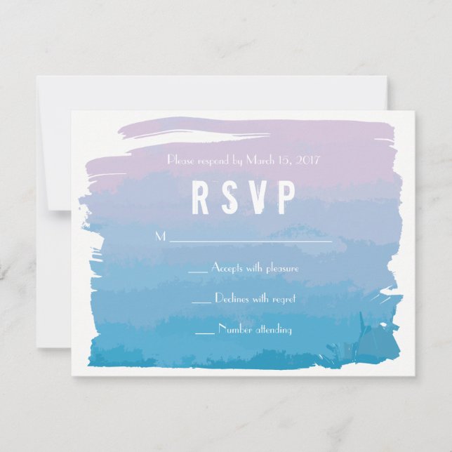 WATERCOLOR PASSION Bat Mitzvah Invitación (Anverso)