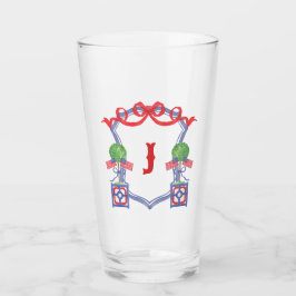 Watercolor Patriótico Escudo Topiary American Flag