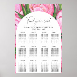 Watercolor peonies flor organigrama