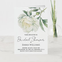 Watercolor Peony Flower | Bridal Shower