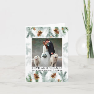 Watercolor Pine Cones Love Gracias Nota Boda