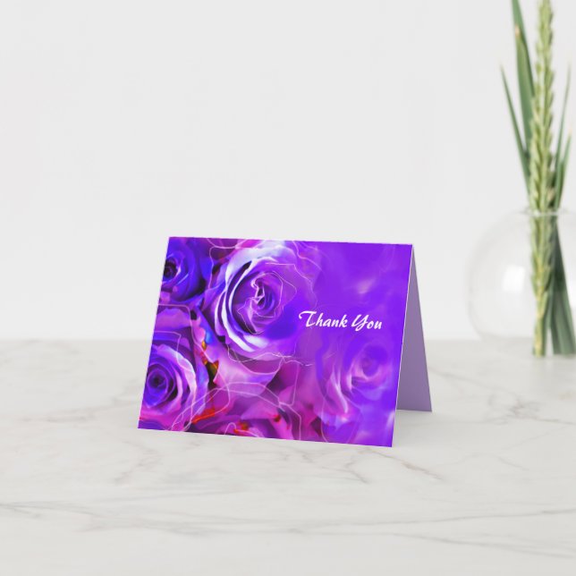 WATERCOLOR ROSAS Bat Mitzvah Gracias Tarjeta (Anverso)