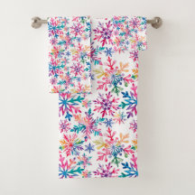 Watercolor Snowflakes Pattern