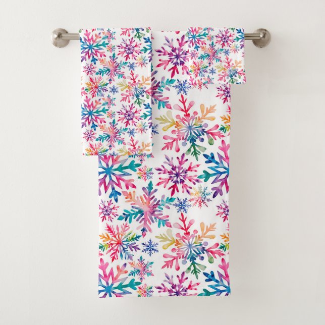 Watercolor Snowflakes Pattern (In situ)