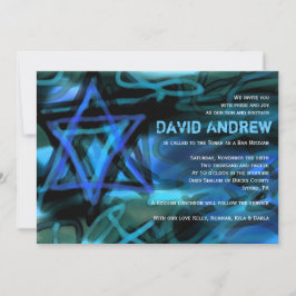 WATERCOLOR STAR Bar Bat Mitzvah Invitación