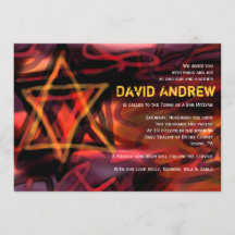WATERCOLOR STAR Bar Bat Mitzvah Invitación