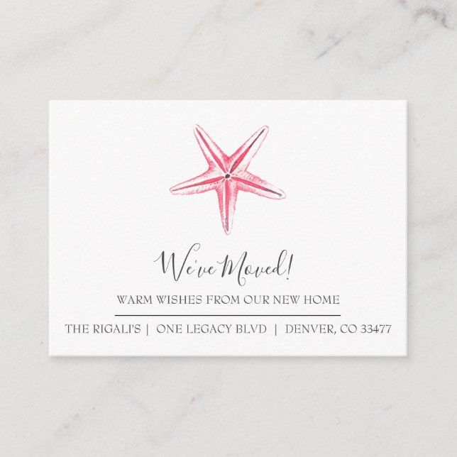 Watercolor Starfish Nueva Invitación de movimiento (Anverso)