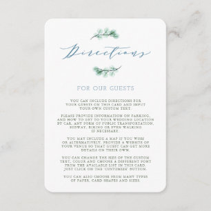 Watercolor Suculento Tarjeta de dirección de boda 