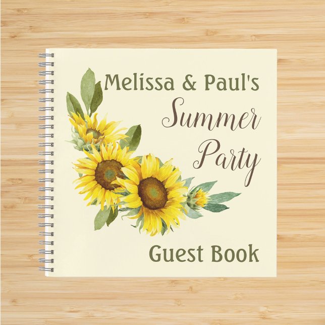 Watercolor Sunflowers libro de invitados personali (Subido por el creador)