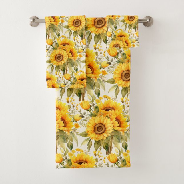 Watercolor Sunflowers Van Gogh Style (In situ)