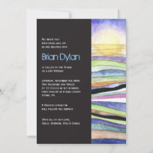 WATERCOLOR SUNSET Bat Bar Mitzvah Invitación