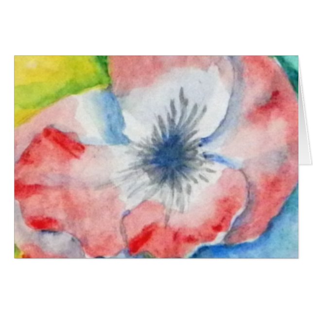 Watercolor Sweetpea Flor Art (Anverso (Horizontal))