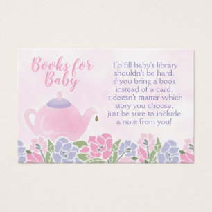 Watercolor Teapot Baby Shower Trae una tarjeta de