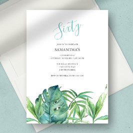 Watercolor Tropical Sale 60 cumpleaños