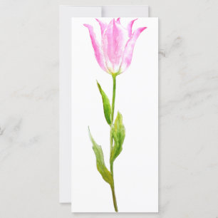 Watercolor Tulip Rosa Mini libro Mark Rock Card