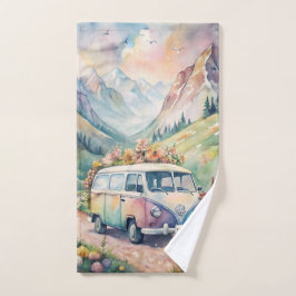 Watercolor Van con deportes de la placa de licenci