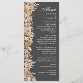 Watercolor verano boho menú boda de flores silvest