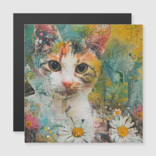 Watercolor Vintage Resumen Cat (3)