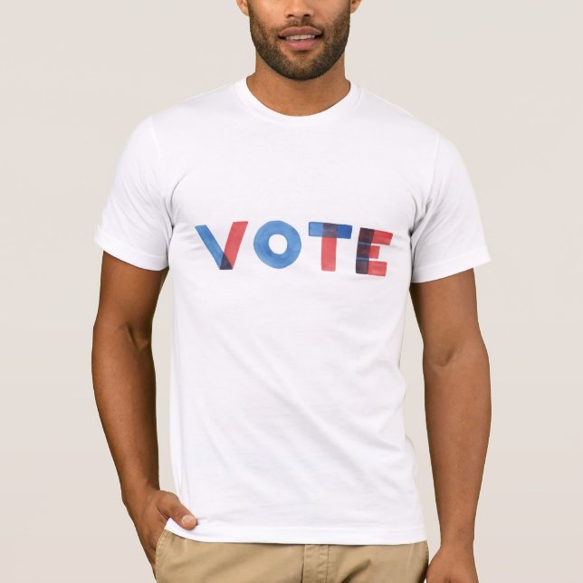 Watercolor VOTE Camiseta masculina (Anverso)