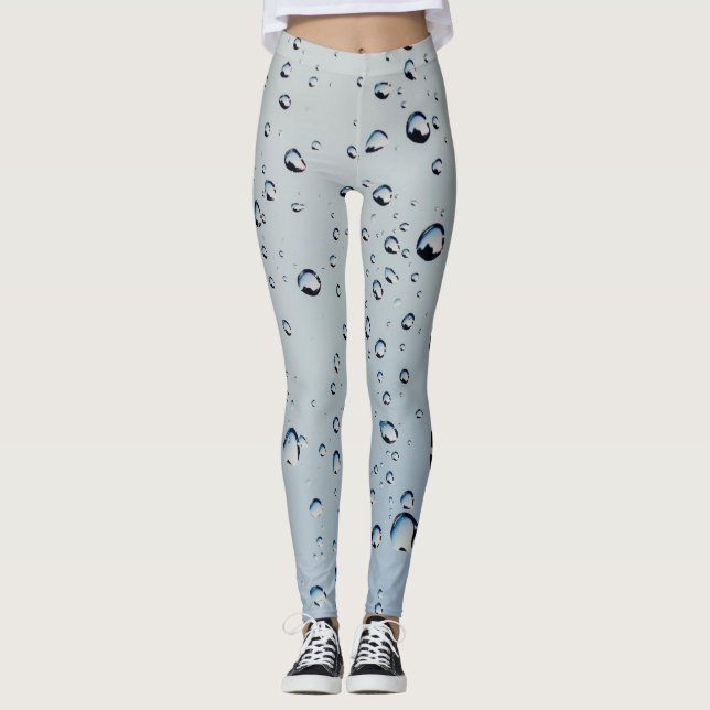 Watercolor Water Drops Leggings Design (Anverso)