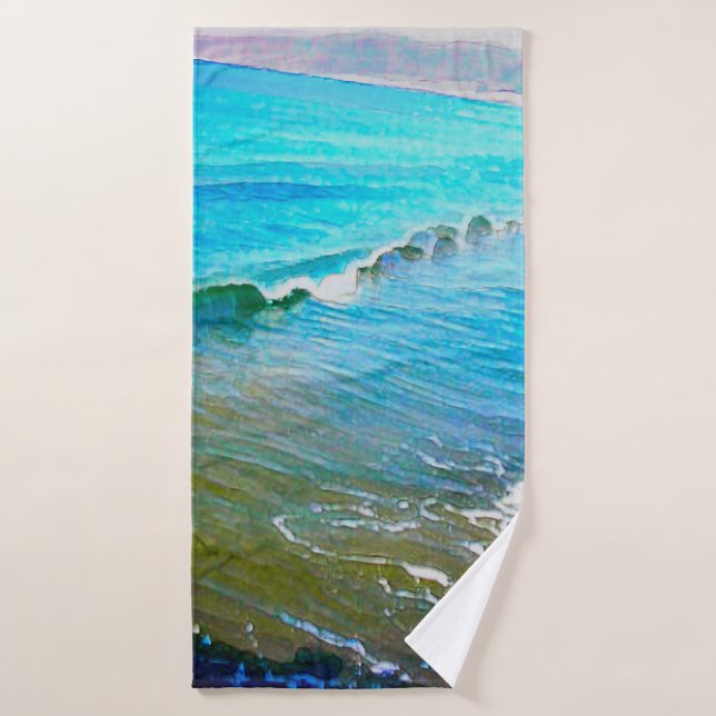 Watercolor Waves (Toalla de baño)
