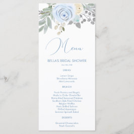 Watercolor Winter Flor Bridal Shower Menú