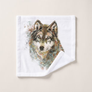 Watercolor Wolf Art Wildlife Animal Art