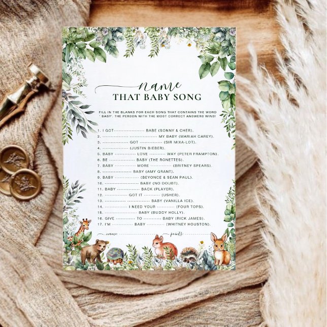 Watercolor Woodland Animals Nombra A Esa Canción D (Subido por el creador)