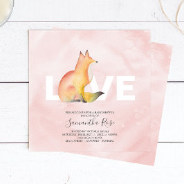 Watercolor Woodland Fox Baby Shower