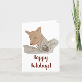 Watercolor Woodland Navidad Fox