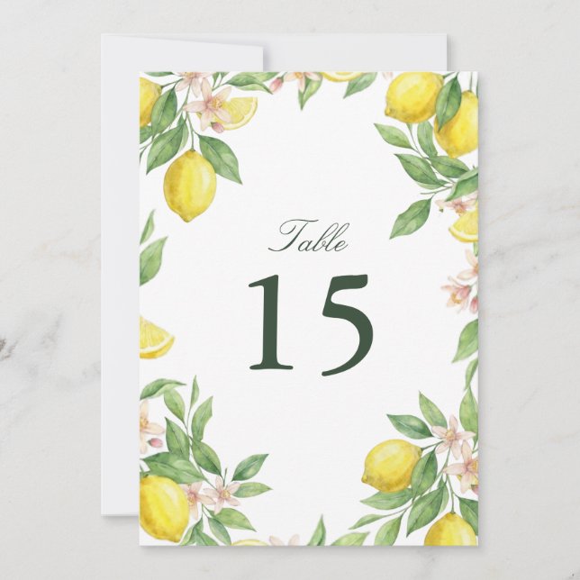 Watercolor Wreath Mediterranean Citrus Wedding (Anverso)