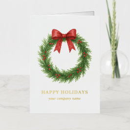 Watercolor Wreath Modern Business Navidades