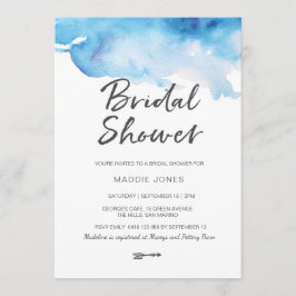 Watercolour azul nupcial de la invitación el | de