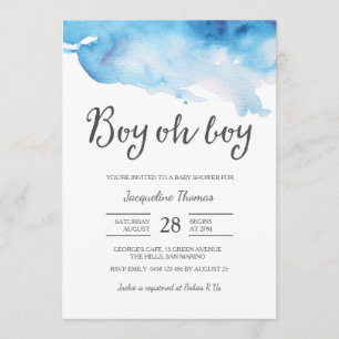 Watercolour del muchacho de la invitación el de