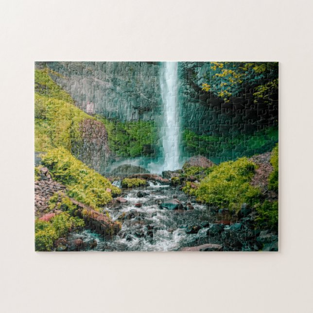 Waterfall Scenes Puzzles Mountain Art Complex Jigs (Horizontal)