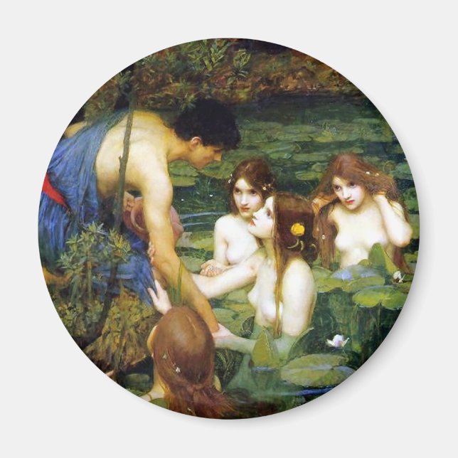 Waterhouse Hylas y el imán Nymphs (Frente)
