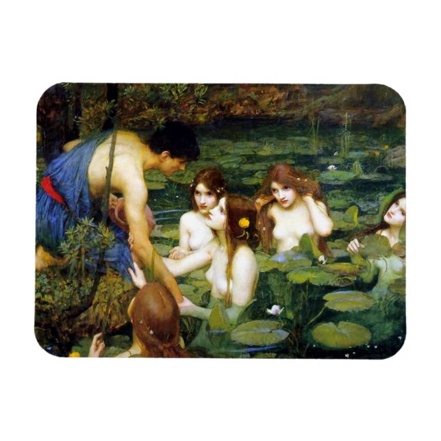 Waterhouse Hylas y el imán Nymphs (Horizontal)