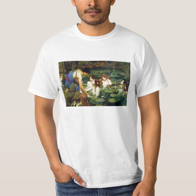 Waterhouse Hylas y la camiseta de las ninfas (Anverso)