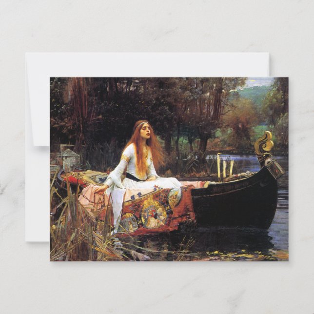 Waterhouse La Señora de Shalott invitaciones (Anverso)