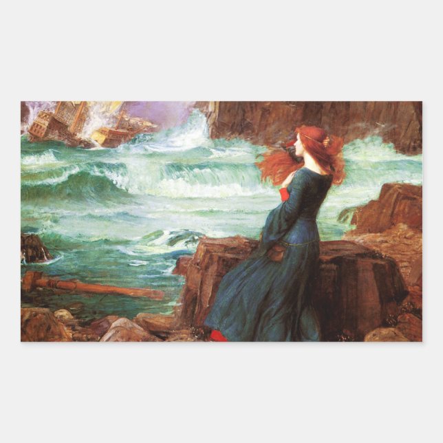 Waterhouse Miranda los pegatinas de la tempestad (Anverso)