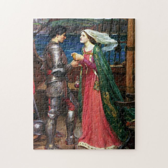 Waterhouse Tristan y rompecabezas de Isolda (Vertical)