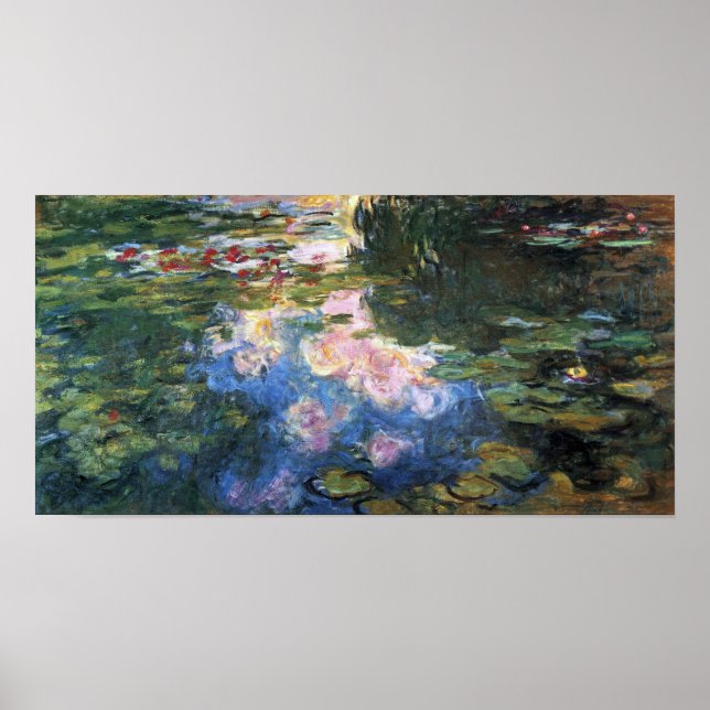 Waterlilies by Claude Monet, Arte de Jardín Vintag (Frente)