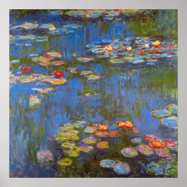 Waterlilies by Claude Monet, arte de la naturaleza (Frente)