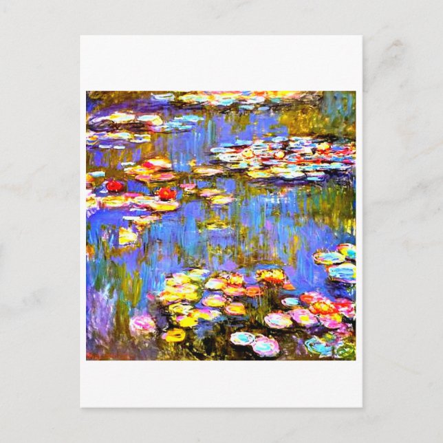Waterlilies por Claude Monet - Tarjeta de postas d (Anverso)