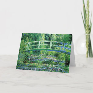 Waterlilies y Puente Japonés, Tarjeta Claude Monet