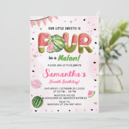 Watermelon 4ª Invitación a la fiesta de cumpleaños