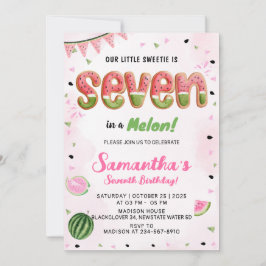Watermelon 7 Invitación a la fiesta de cumpleaños