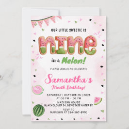 Watermelon 9 Invitación a la fiesta de cumpleaños