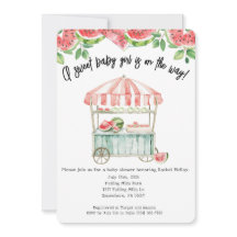 Watermelon Baby Girl Invitación a la ducha