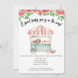 Watermelon Baby Girl Invitación a la ducha